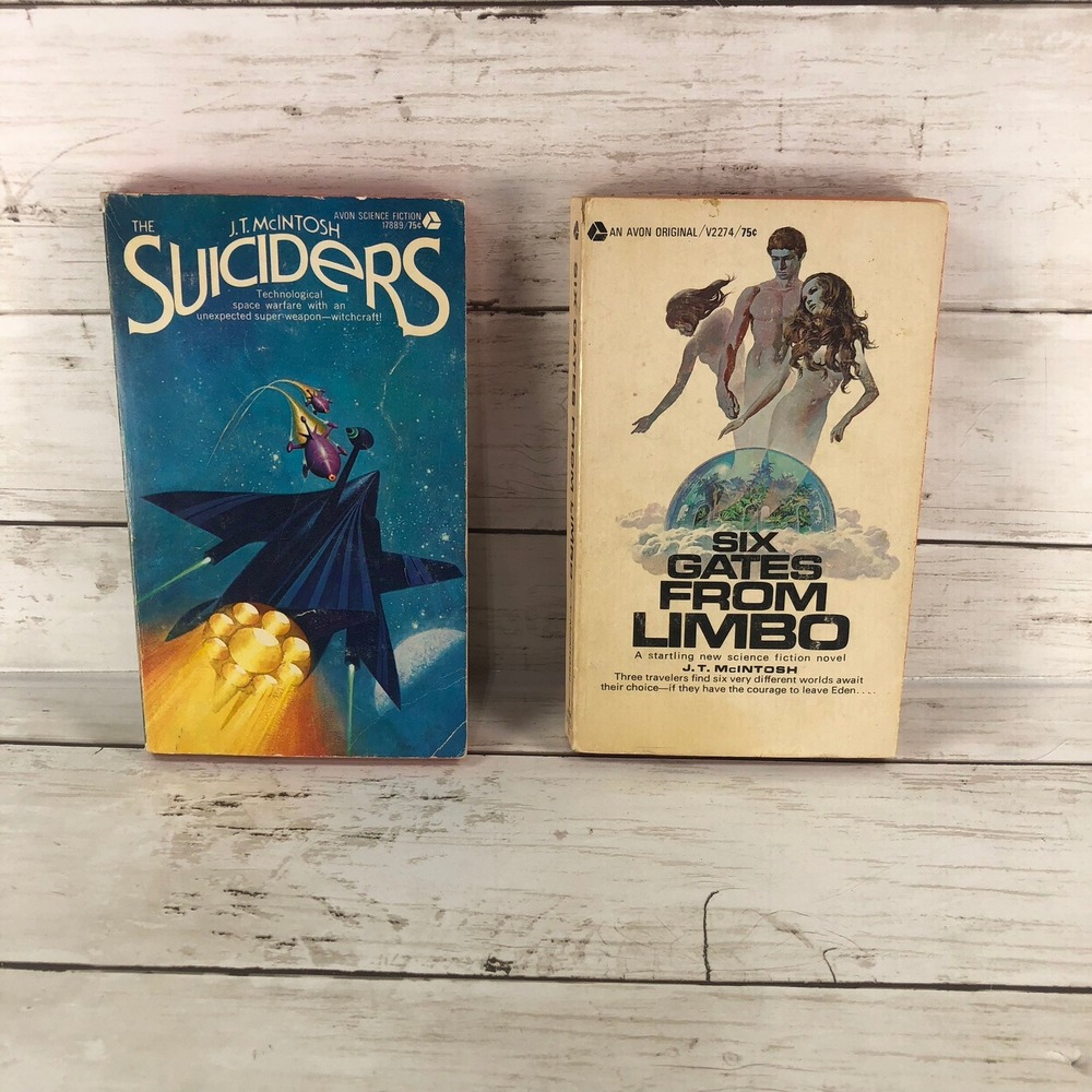 Vintage JT McIntosh Sci-Fi Paperback Lot The Suiciders Six Gates From Limbo Avon